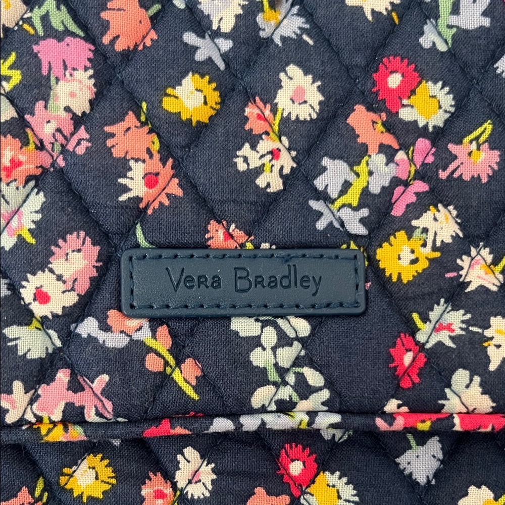Vera Bradley Navy Floral Crossbody Messenger Bag - Picture 4 of 12